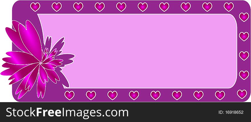 Abstract Valentine's Day card with hearts.  Vector illustration.