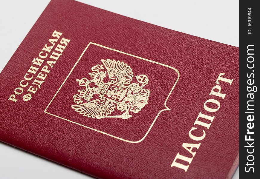 Passport of a citizen of the Russian Federation in close-up