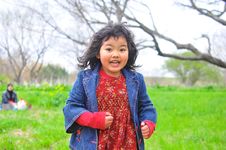 Child Running At A Garden Royalty Free Stock Photos Child Running At A Garden Royalty Free Stock Photos