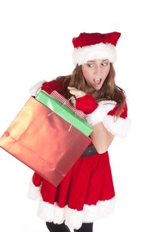 Mrs Santa Gifts Excited Royalty Free Stock Photos Mrs Santa Gifts Excited Royalty Free Stock Photos