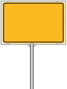 Mounted German Road Sign Stock Photos
