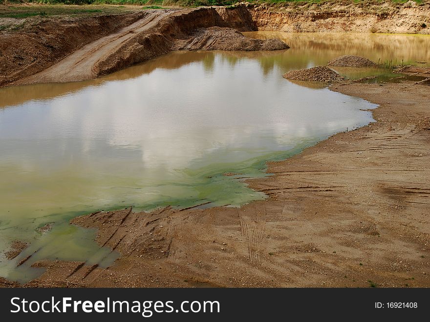 Small Lake On Old Sandy Quarry