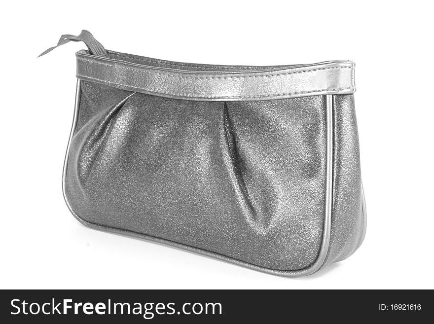 Small grey bag isolated on white