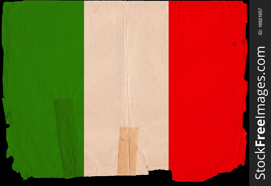 Old Vintage Flag Italy