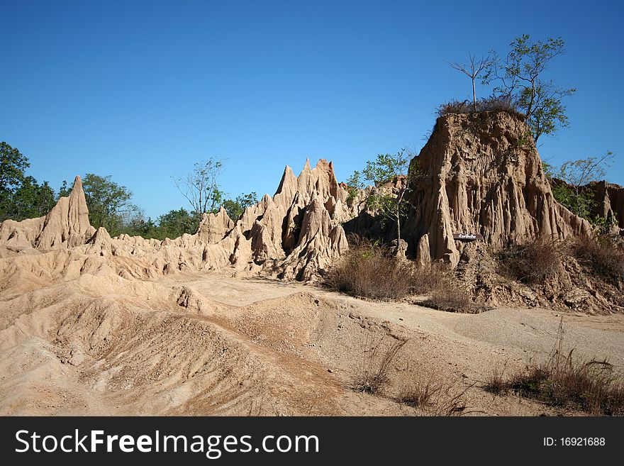 Exotic geological the soil is called Sao Din Na Noi. Located in Sri Nan national park, northern of Thailand.