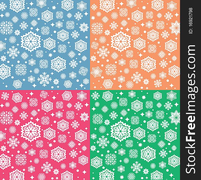 Snowflakes A Snowflake Collection - colored illustration, vector. Snowflakes A Snowflake Collection - colored illustration, vector