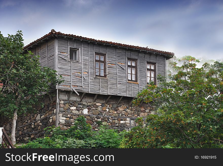 Typical Old Wooden House in Sozopol, Bulgaria