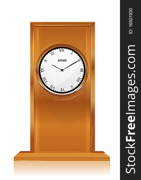 Illustration of clock on white background