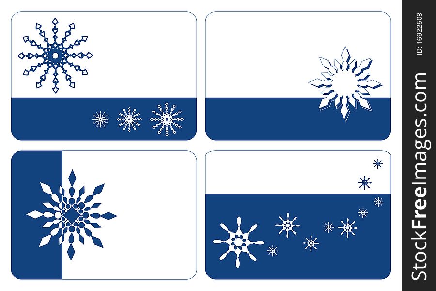 Cards with snowflakes