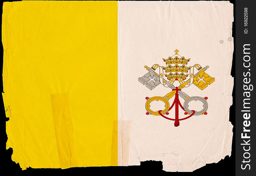 Old Vintage Flag Vatican City