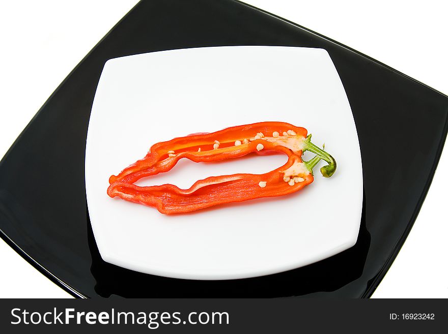 Pepper on a plate