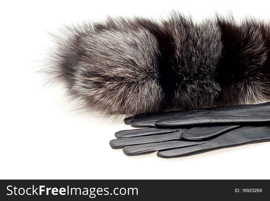 Female Fur Collar Foxes And Gloves