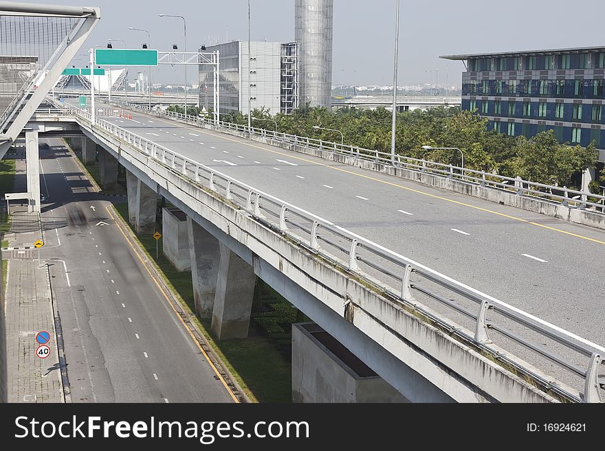 Street high way to airport