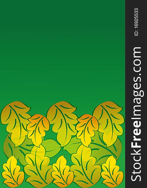 Beautiful Leaf On Background.Vector.EPS