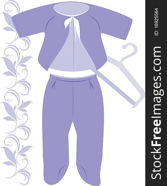 Lilac Suit For A Baby