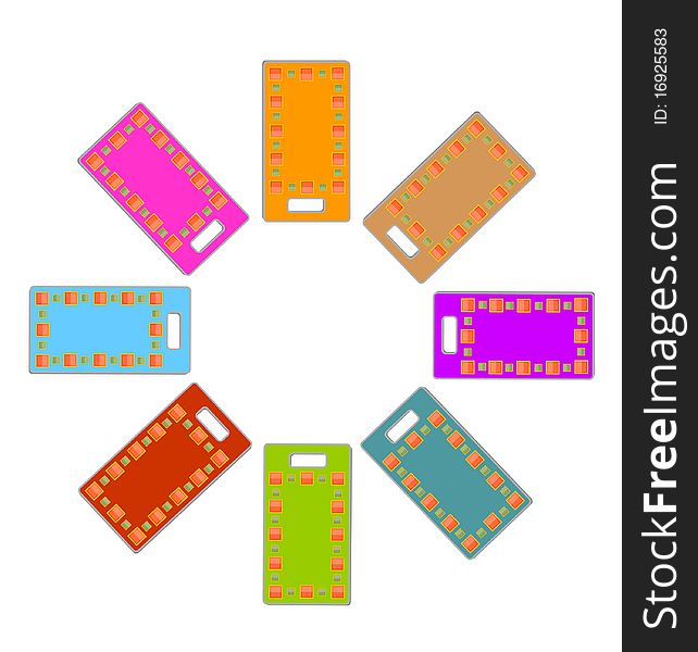 commercial colored rectangle labels set