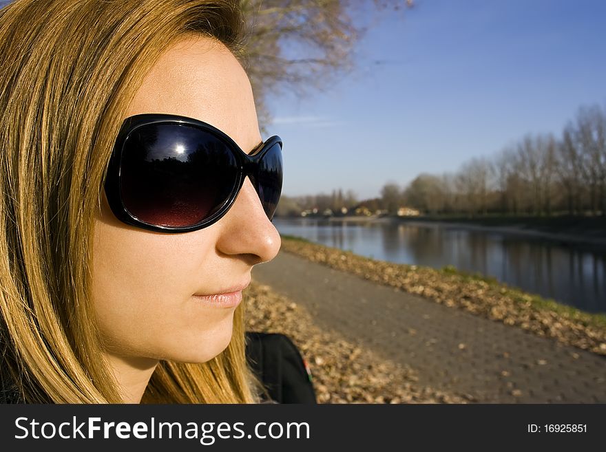 Beautiful Girl With Sunglasses