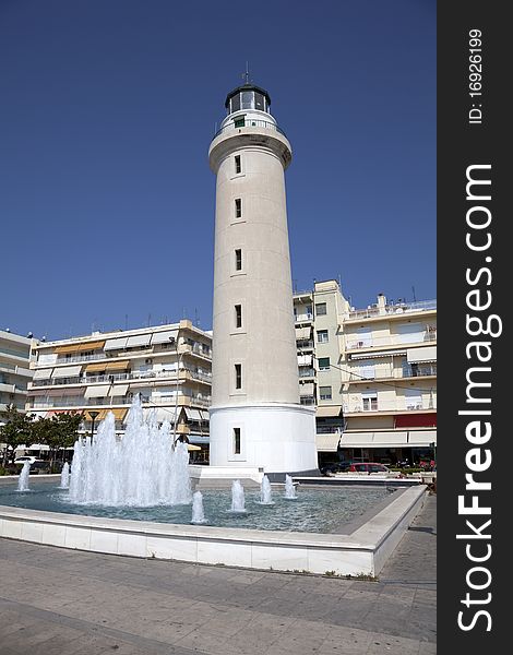 White lighthouse of Alexandroupolis, Greece