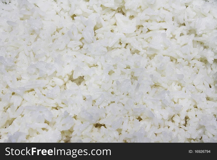 Cooked rice for background,Hom ma li rice Thailand