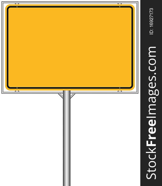 Mounted german road sign