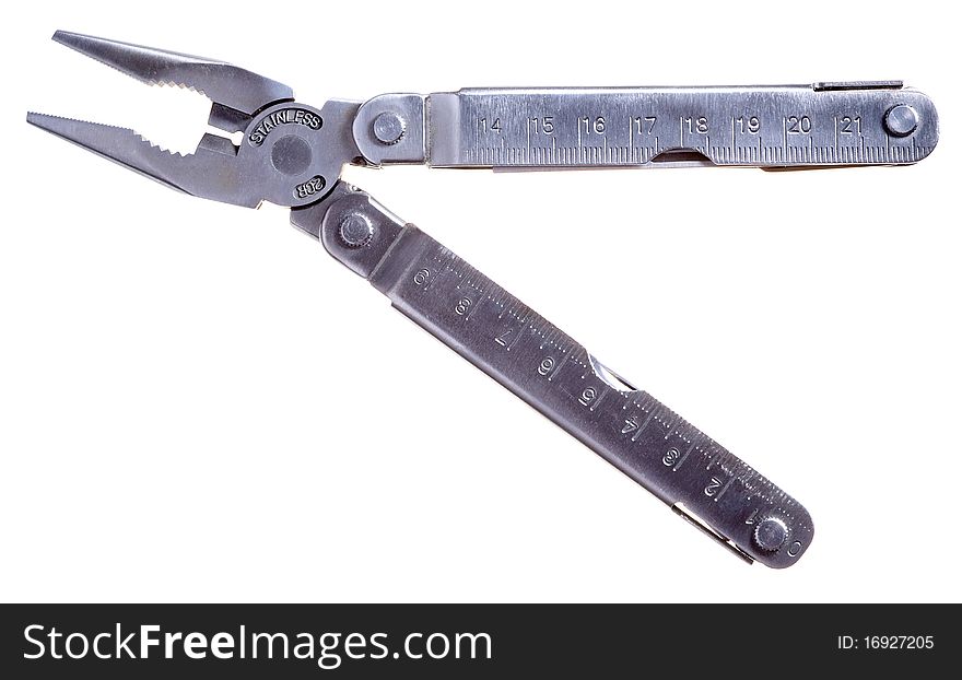 Combination pliers isolated on white