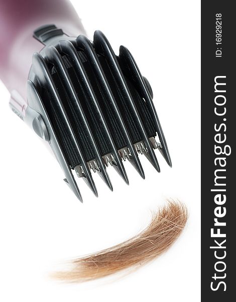 Electric hair style cutter isolated over white