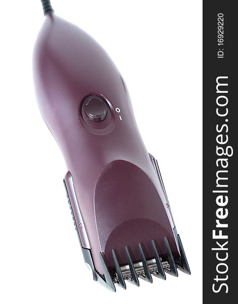Electric hair style cutter isolated over white