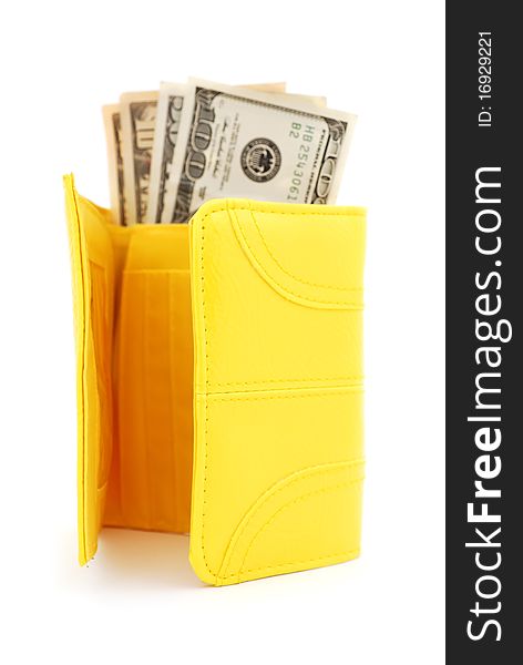 Yellow Leather Purse