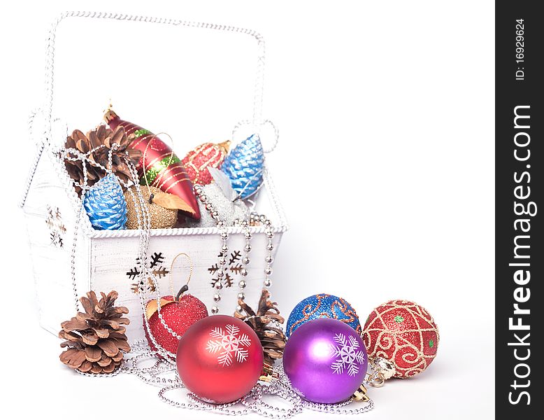 Box With Christmas Ornaments