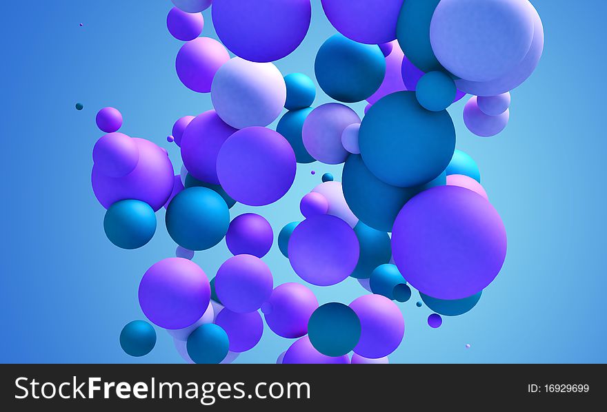 Abstract background with blue spheres. Abstract background with blue spheres