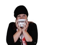 Girl Drinking Tea Stock Photography Girl Drinking Tea Stock Photography