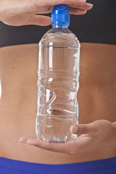 Sports Woman With Water Bottle Stock Photos Sports Woman With Water Bottle Stock Photos