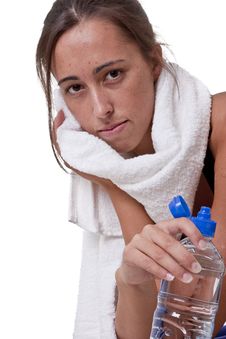 Sports Woman Resting Royalty Free Stock Images
