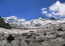 The Glaciers In Mountains Of Asia Royalty Free Stock Photo