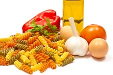 Ingredients And Spaghetti Royalty Free Stock Image Ingredients And Spaghetti Royalty Free Stock Image