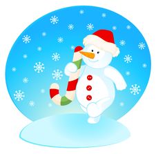 Cartoon Little Cute Snowman Stock Images Cartoon Little Cute Snowman Stock Images