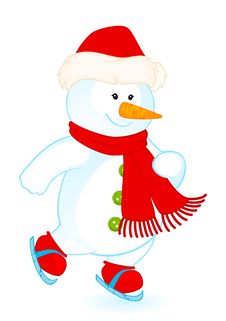 Cartoon Little Cute Snowman Stock Image Cartoon Little Cute Snowman Stock Image