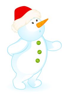 Cartoon Little Cute Snowman Royalty Free Stock Image Cartoon Little Cute Snowman Royalty Free Stock Image
