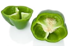 Green Pepper Portions. Stock Photo Green Pepper Portions. Stock Photo