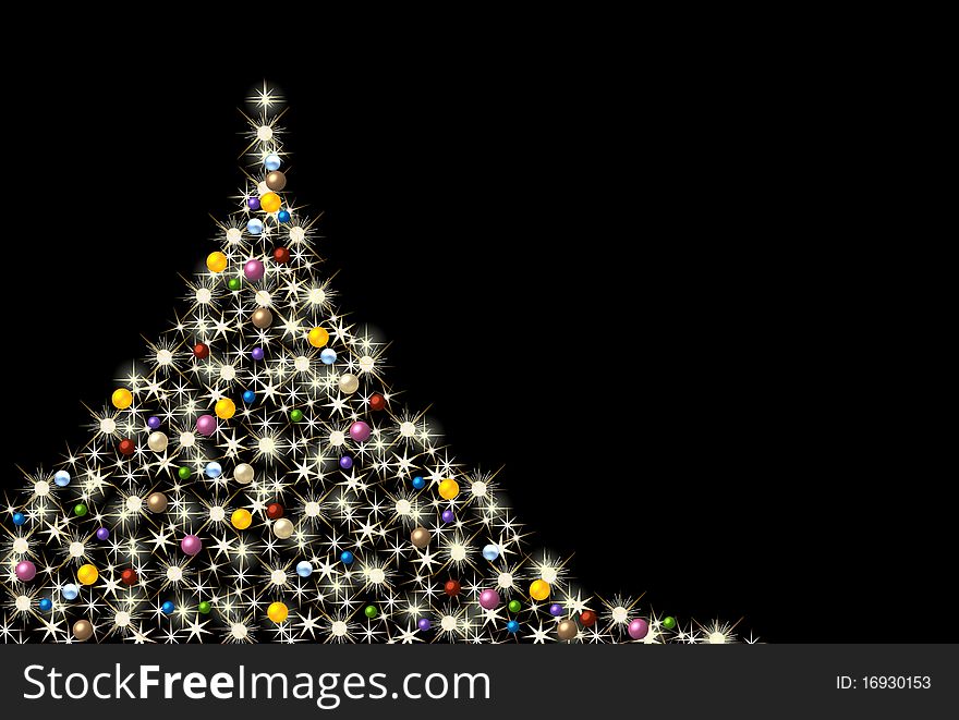 Colorful abstract christmas tree