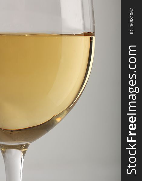 Close-up Of A White Wine Glass