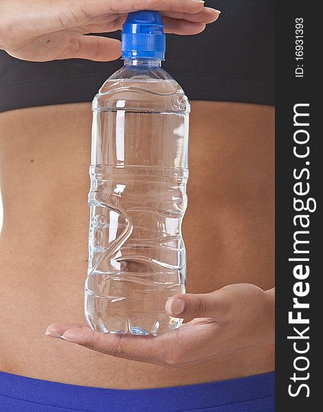 Sports Woman  with water bottle