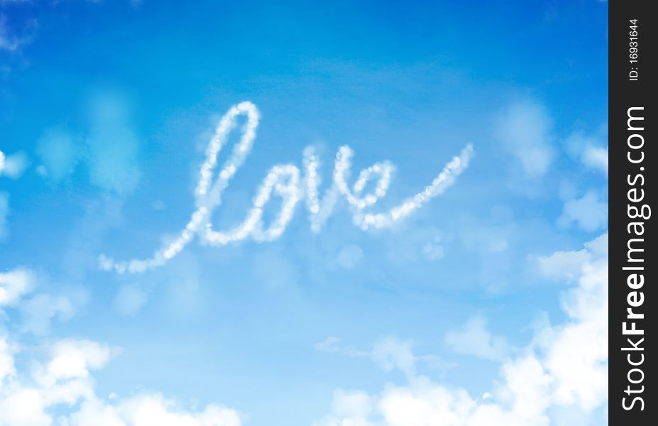 Love made of fluffy clouds