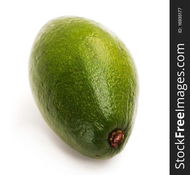 Single avocado on white background. Single avocado on white background