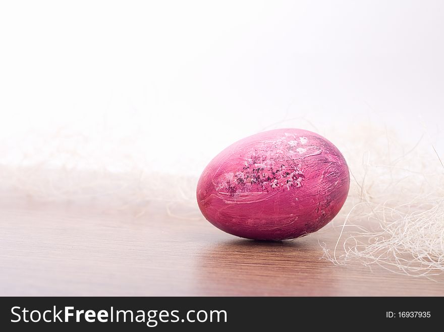 Hand painted pink Easter eggs