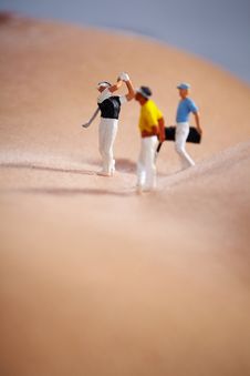 Miniature Figures Playing Golf Stock Images Miniature Figures Playing Golf Stock Images