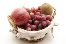 Grapes With Apple And Kiwi Royalty Free Stock Photography Grapes With Apple And Kiwi Royalty Free Stock Photography