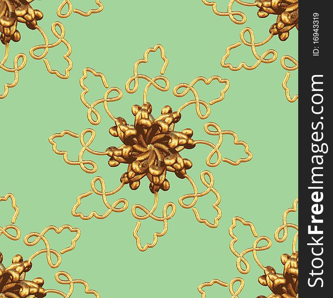 Gold Snowflake Pattern