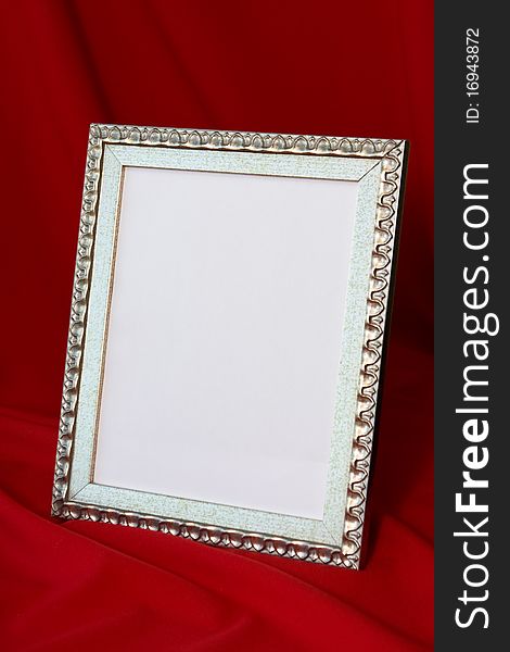 Metalic frame on red, place for your text