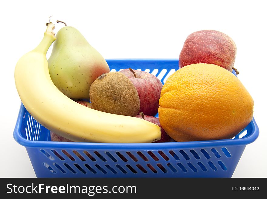 Fresh fruit for the health in the basket